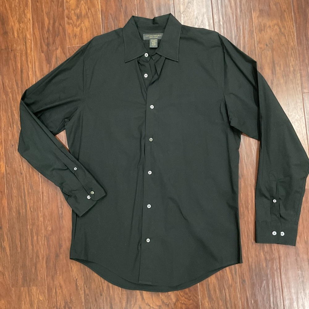 Banana Republic Black Dress Shirt Classic Design